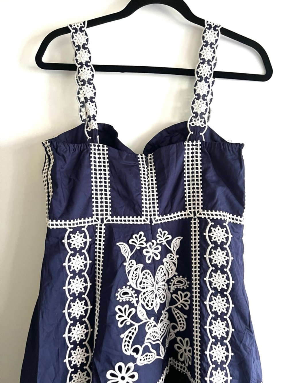 FARM Rio Blue Richelieu Embroidered Midi Dress Size Medium NWT - Picture 11 of 16